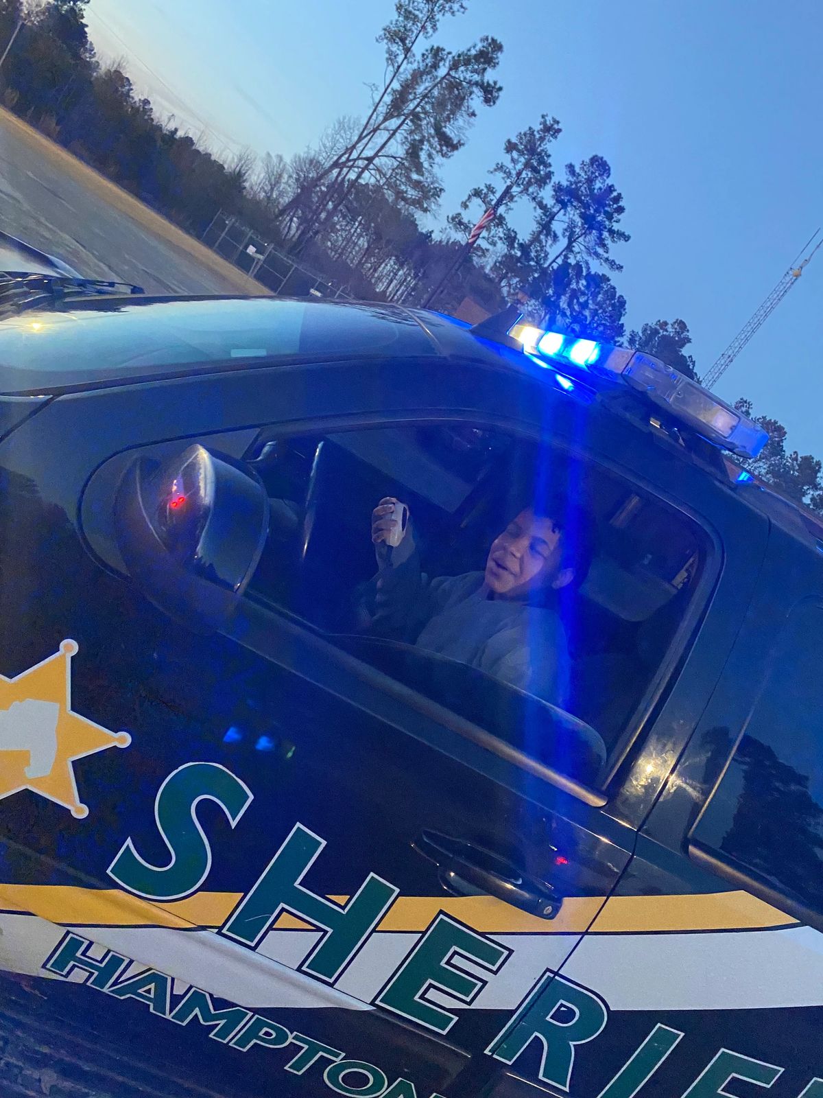An Explorer gets a look inside a Hampton County Sheriff patrol SUV.