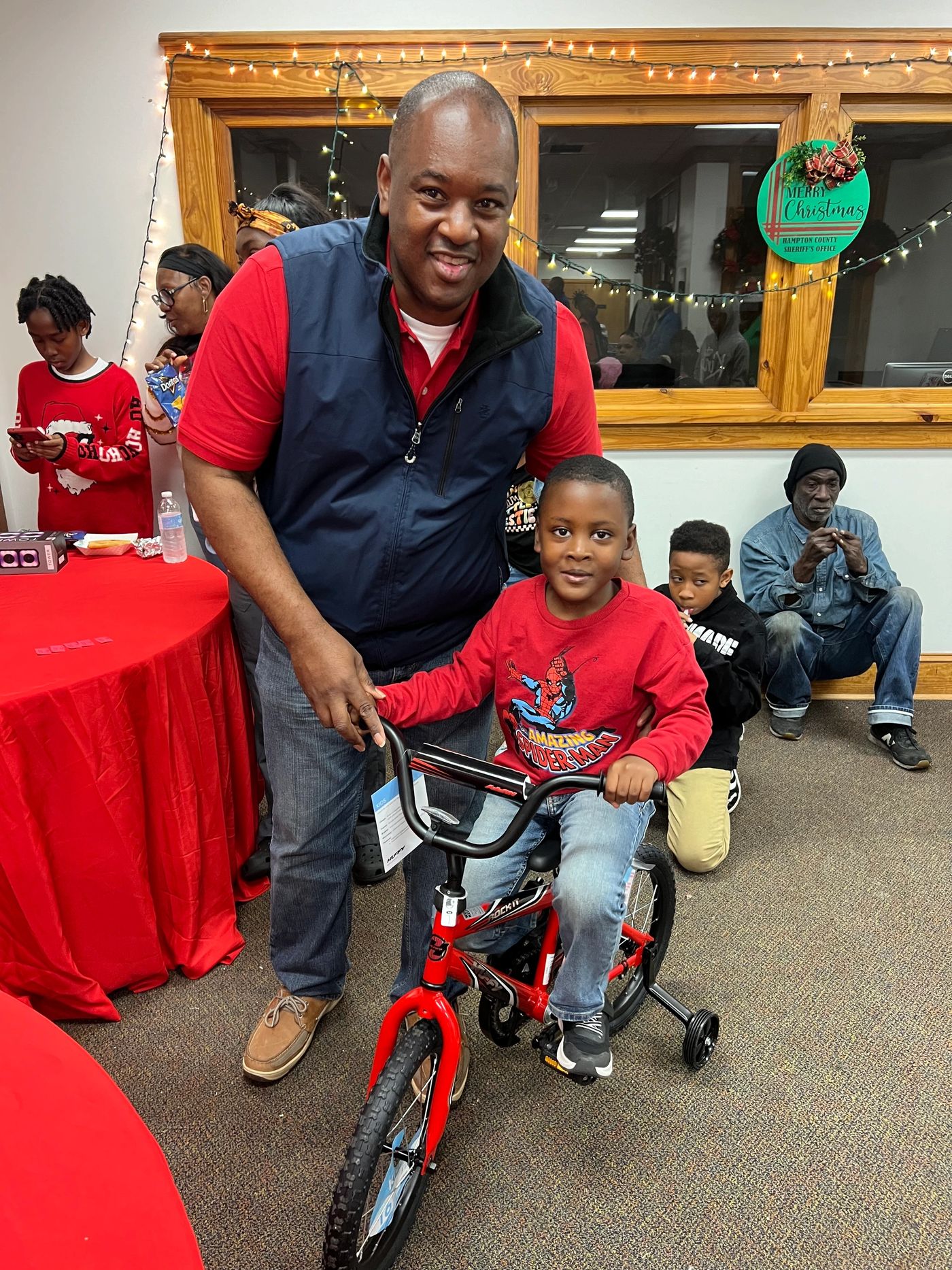 Children and families at the Hampton County Sheriff's Office Santa's Wonderland toy drive.