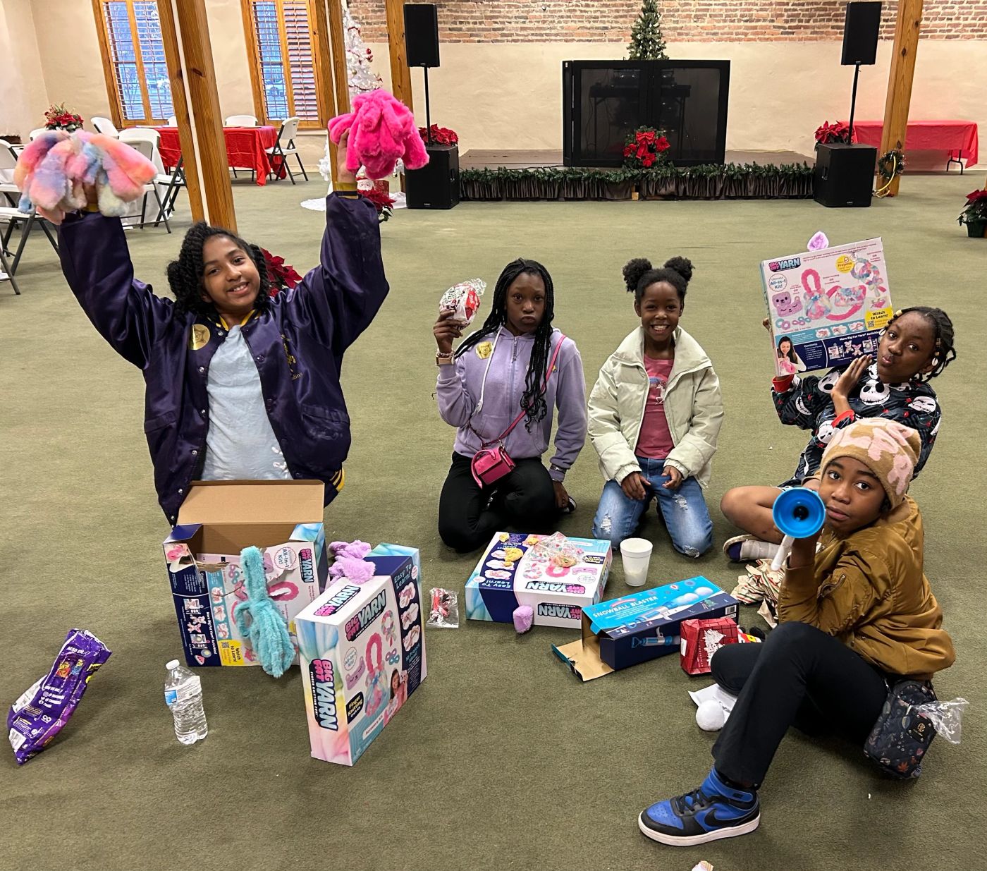 Children and families at the Hampton County Sheriff's Office Santa's Wonderland toy drive.