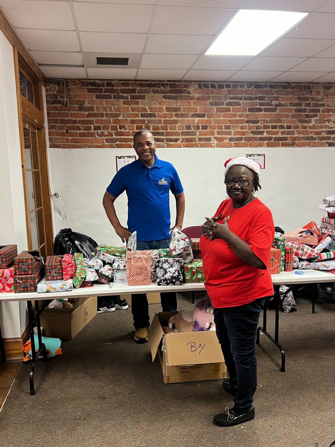 Children and families at the Hampton County Sheriff's Office Santa's Wonderland toy drive.